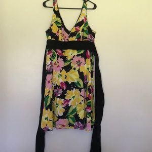 Floral print strap dress